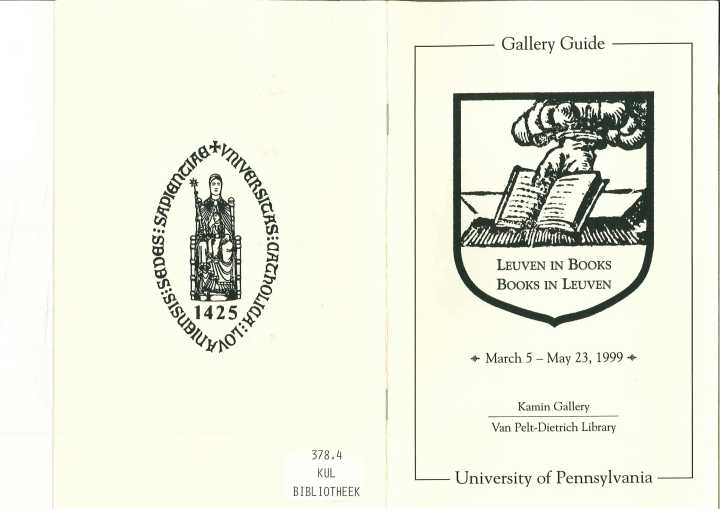 Leuven in Books - Gallery Guide Pennsylvania_01